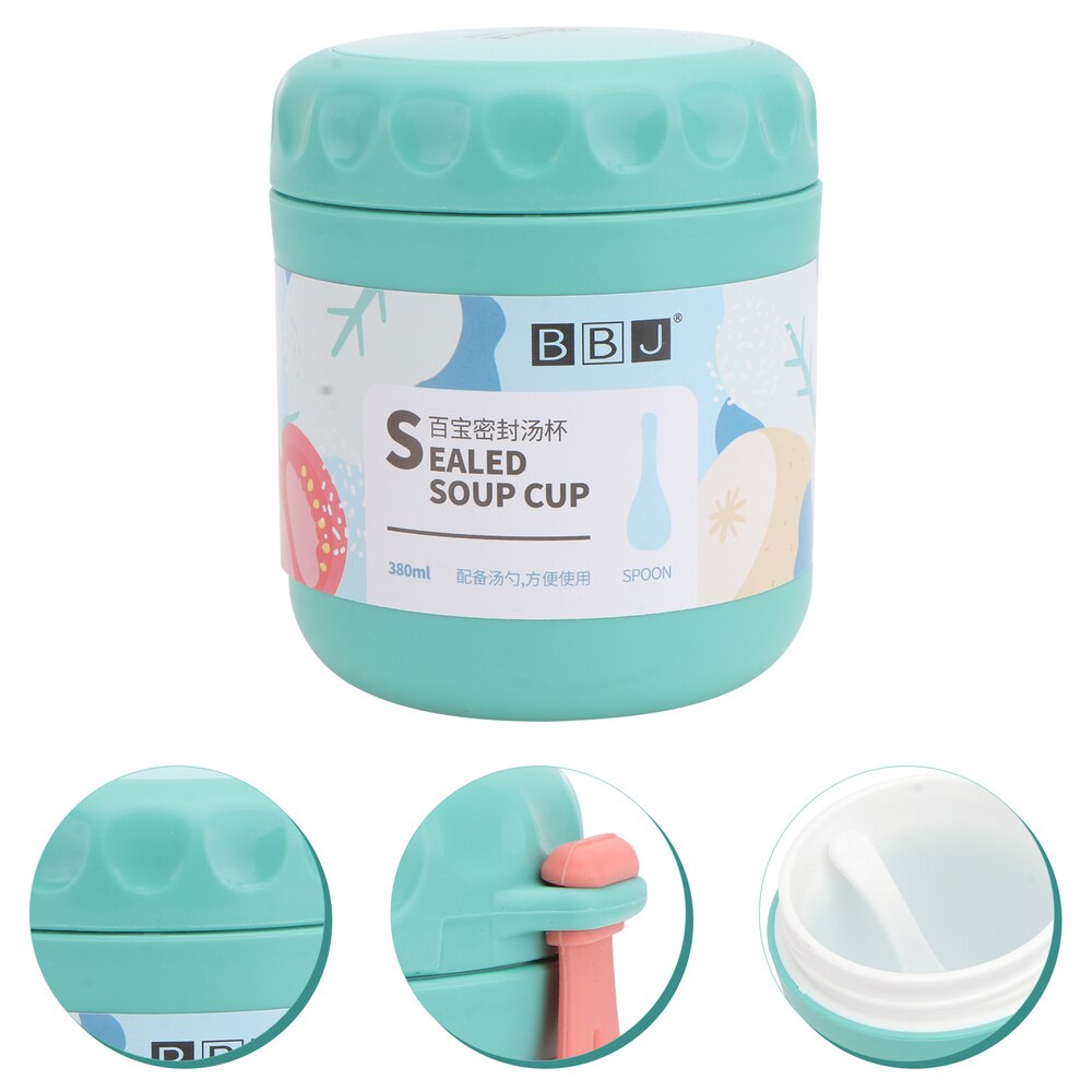 1pc Portable Sealed Soup Cup Breakfast Porridge Cup Insulated Food Container