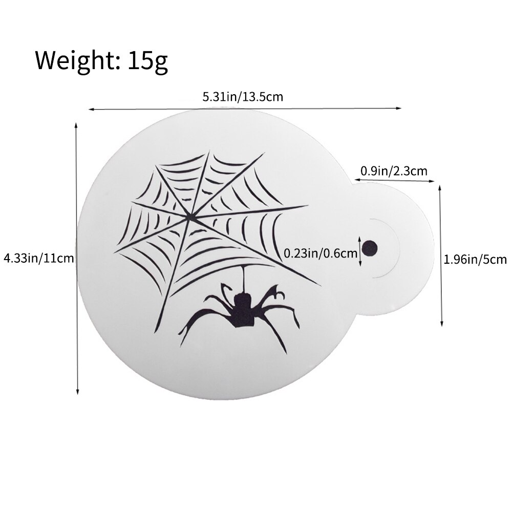 6 stk kaffe latte art form fancy cappuccino kake kake sjablong mal halloween dekor barista duster kunst bank skum verktøy