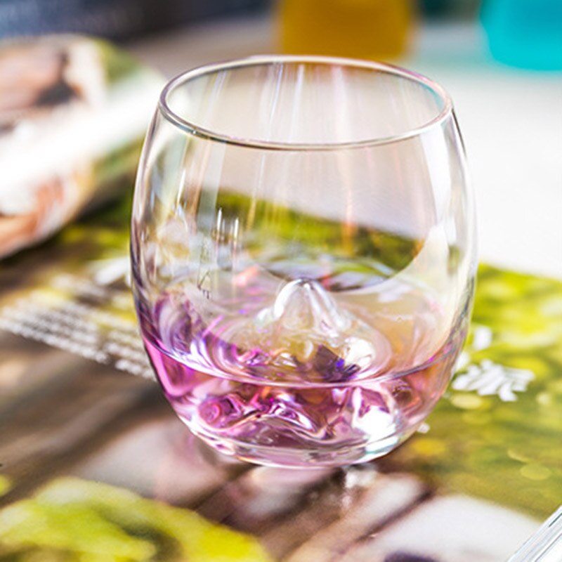 Home Glass Cup Rainbow Tear Glass Lead Free Seven-color Wine Glasses Cup Bar Glass Cup-30