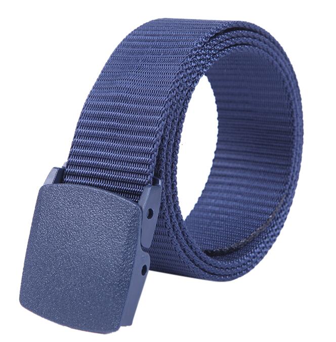 Nylon Men Belt Casual Couple Canvas Belt Men Outdoor Belt 5 Colors: Blue