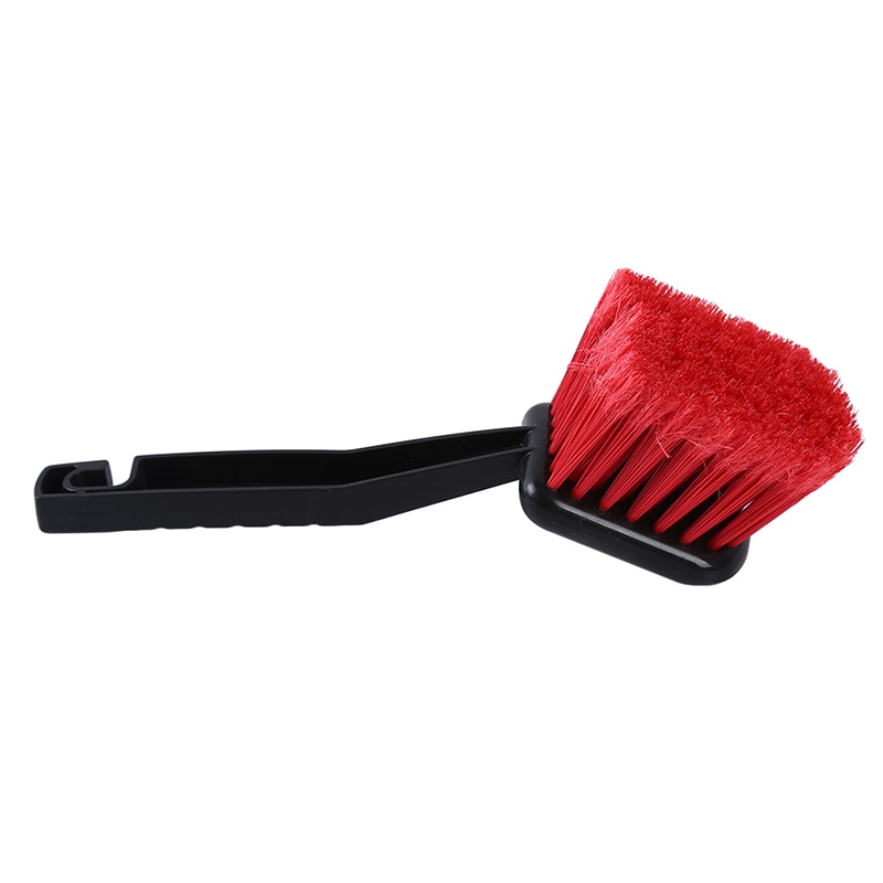 Auto Wiel Borstel Band Cleaner Met Rode Haren En Zwart Handvat Wassen Gereedschap Voor Auto Detaillering Motor Reinigen Carclean