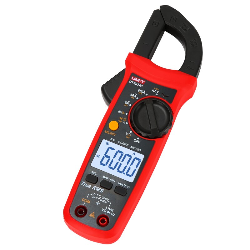 UNI-T UT202A+ Digital Clamp Meter True RMS Auto Range AC DC Current Voltage Multimeter Clamp Meter Tester