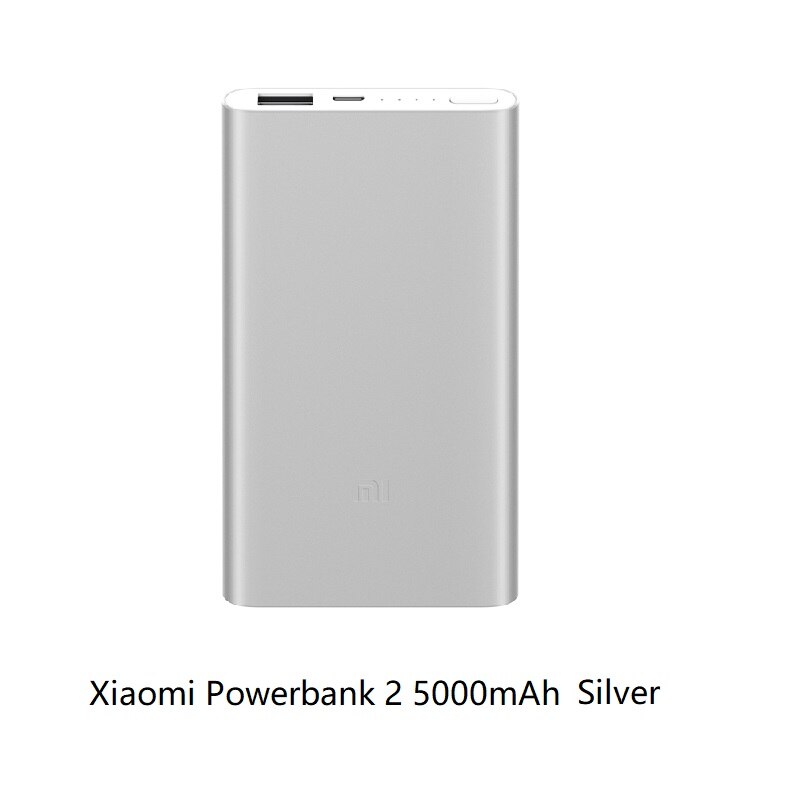 Original Xiaomi Power Bank 2 10000mAh Dual USB Quick 18W Charge Portable Charger Micro USB 10000 mAh External Portable Charger: 5000mAh Silver