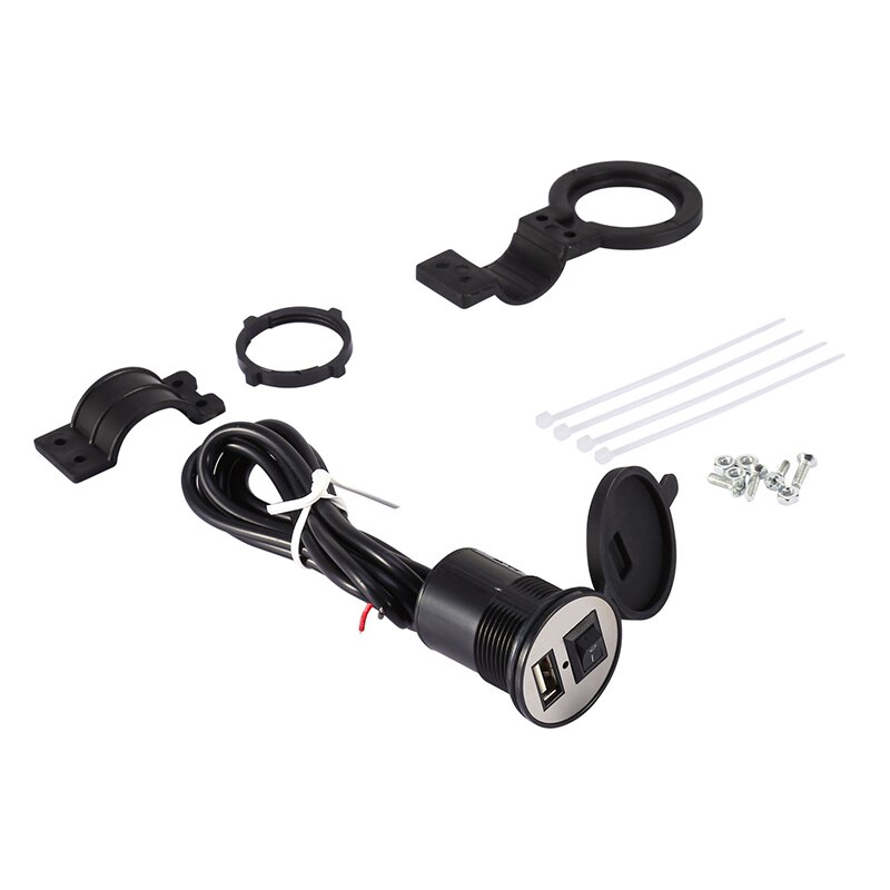 Met schakelaar motorfiets voor mobiele telefoon gps oplader waterdichte adapter usb onderdeel vervanging duurzaam