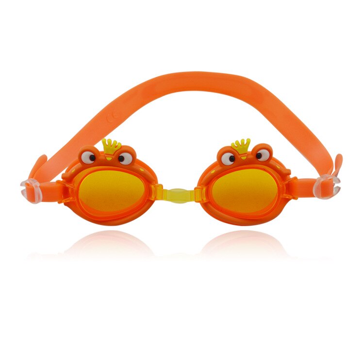 Mystyle Zwembril Kids Cartoon Kikker Hd Waterdicht Anti-Fog Kinderen Zwembril 4 Kleur Swim Bril Voor Jongens meisjes: Oranje