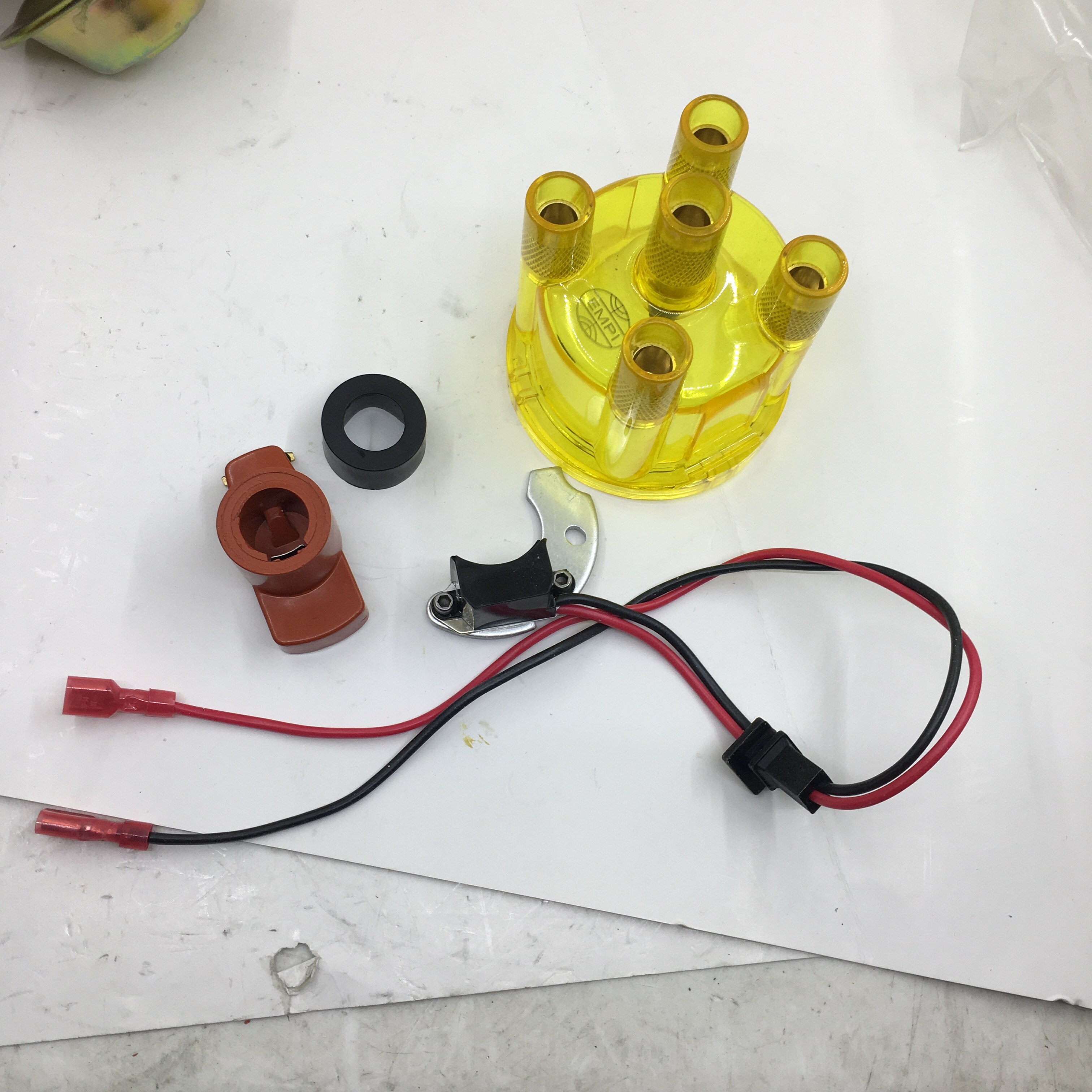 SherryBerg-kit de encendido electrónico JFU4, con distribuidor, Tapa amarilla y Rotor para Ford Pinto, distribuidor bosch
