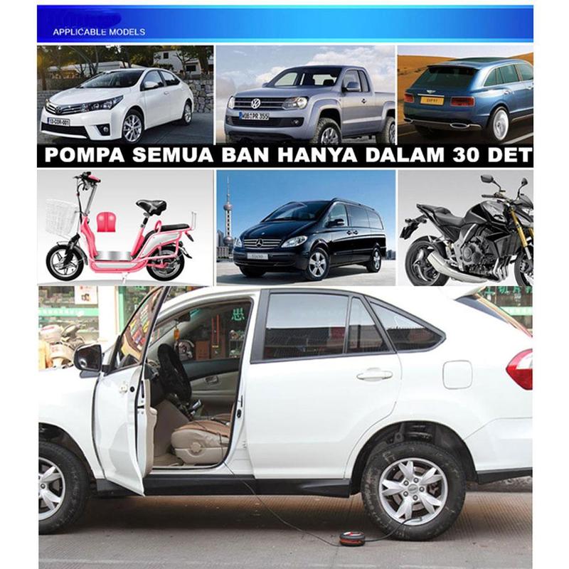 Car Air Pump Portable Electric Mini Tire Inflator Air Compressor Car Auto Pump 260PSI 156W 12V Low Noise High Efficiency 2021New