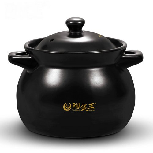 Mini ollas de cerámica esmaltadas, olla de Guisar Microwaveable, 1L: Default Title