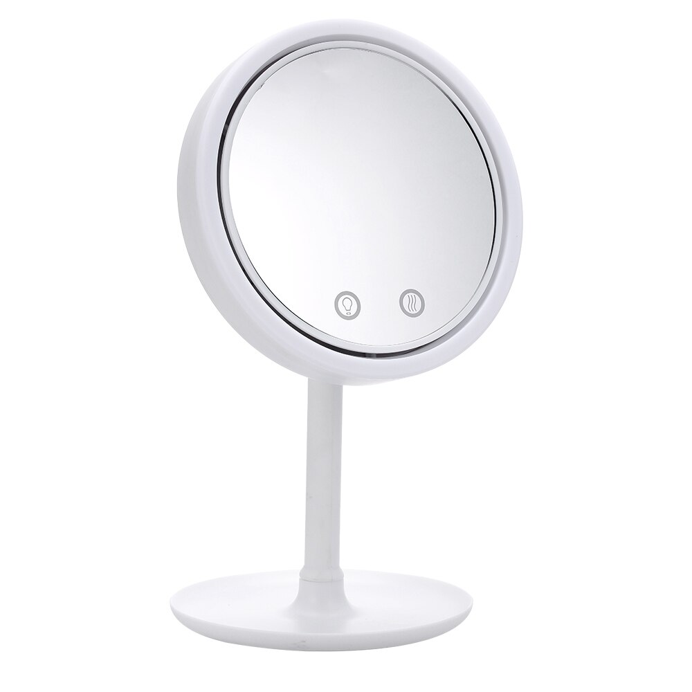 Makeup Backlit Mirror Light With Natural White LED with Fan Vanity Mirror Detachable/Storage Base 3 Modes 5X Magnifier Mirror