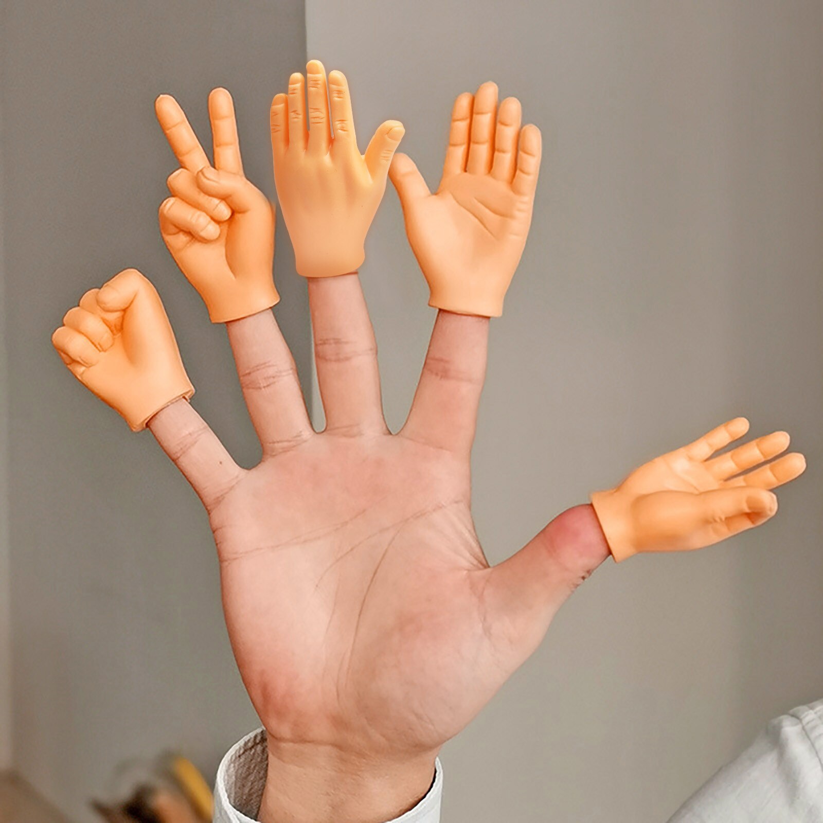 Gags Vinger Marionet Grappige Mini Links & Rechts Vinger Hand Voor Game Mini Vinger Handen Tiny Links Rechterhand voor Game
