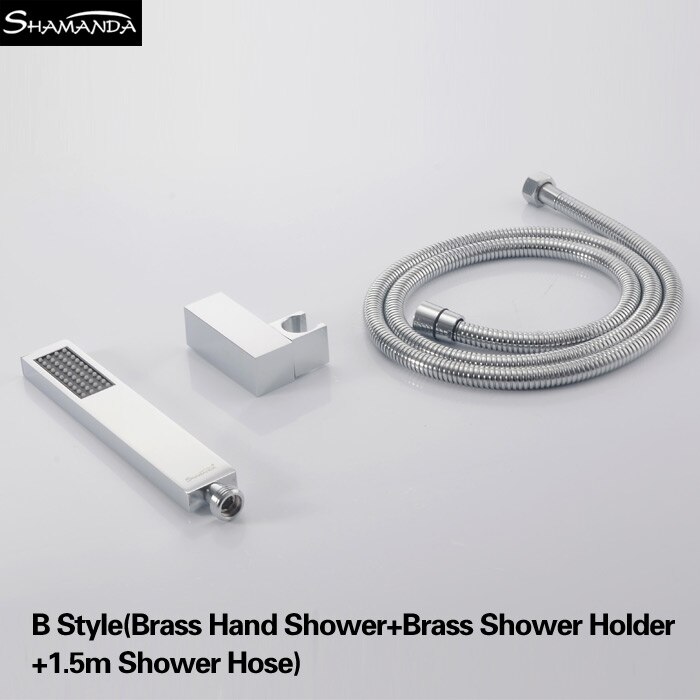 Solid Brass Chrome Hand Shower Several Styles Handheld Showers with Shower Holder,Shower Hose Bathroom Products: 20291 SET3