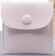 Umschlag samt Schmuck Tasche mit Snap Lagerung Tragbare Weiche Lint Samt Flanell Armband Halskette Tasche: pink / 8x8cm