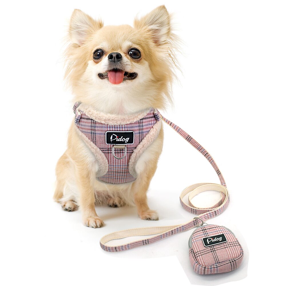 Mjuka sällskapsdjur sele väst ingen dragjusterbar chihuahua valp katt sele koppel set för små medelstora hundar päls arnes perro