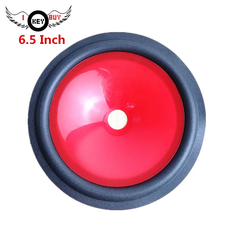 20 Stks/partij 6.5 Inch 6 "158Mm Speaker Schuim Rand Injectie Kegel Volledige Frequentie Rode Kleur Plastic Kegels Wastafel 19.5 Mm Spreekspoel