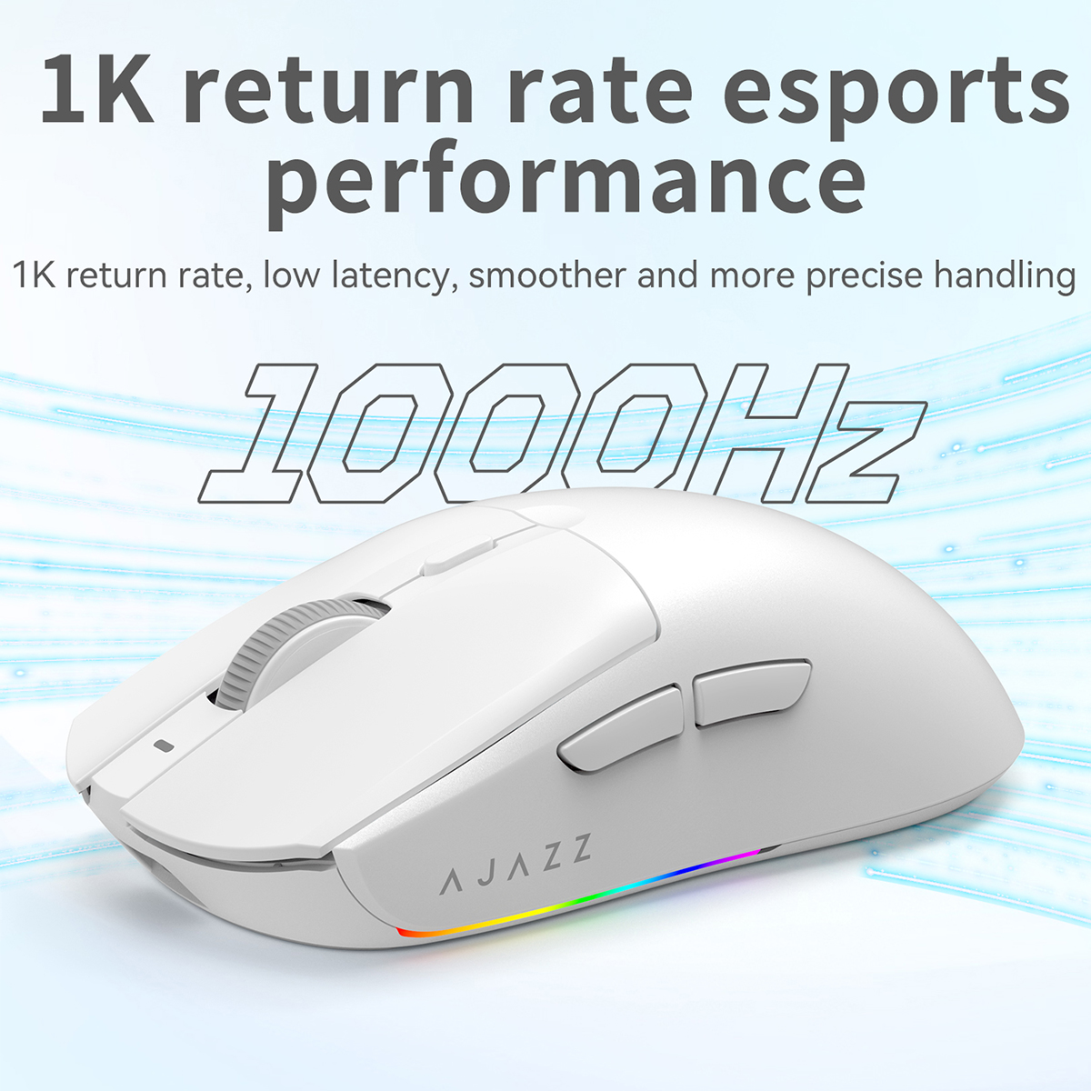 AJAZZ AJ139 V2 MC Wireless Gamer Mouse with Dock PAW3311 Gaming Sensor 12000DPI Max Tri-mode Connect Mice for Laptop PC