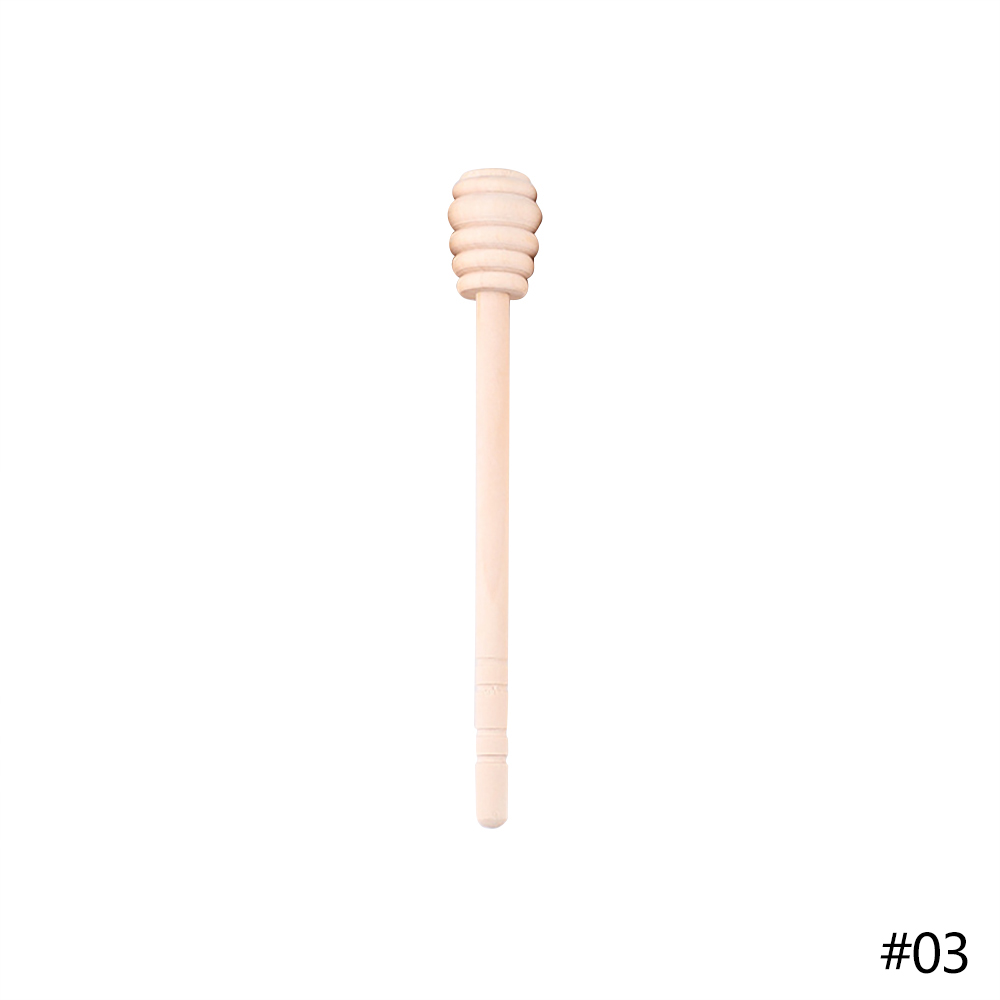 Palo de madera para goteo de miel, dispositivo de cocina con mango largo, palo de mezcla en espiral, herramientas para miel: 03 / 3 pcs