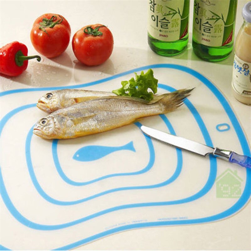 Flexible Kitchen Plastic Chopping Block Meat Fish Cutting Board Breadboard Non-slip Frosted Antibacteria Fruit Cutting Block