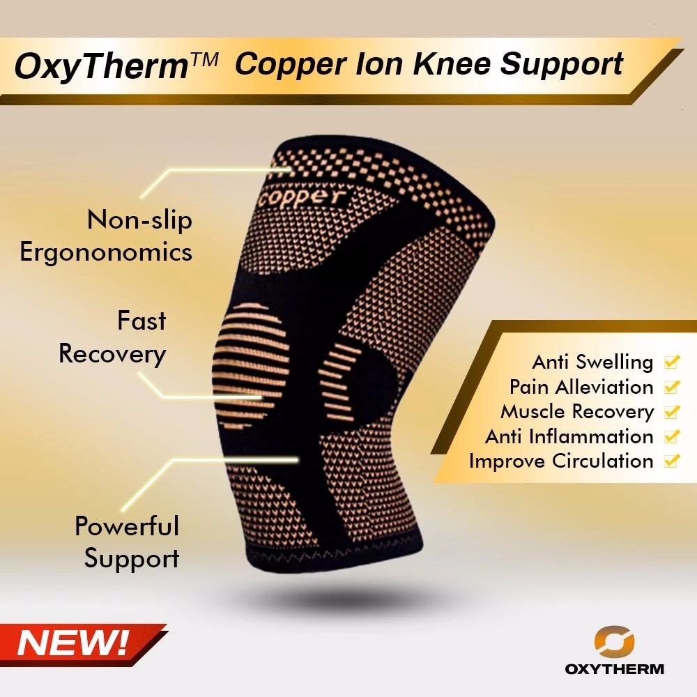 1 psc bånd kobber nylon beskyttende knæbøjle støtte kompression ærme knæpude wrap volleyball knæpude til gigt løb