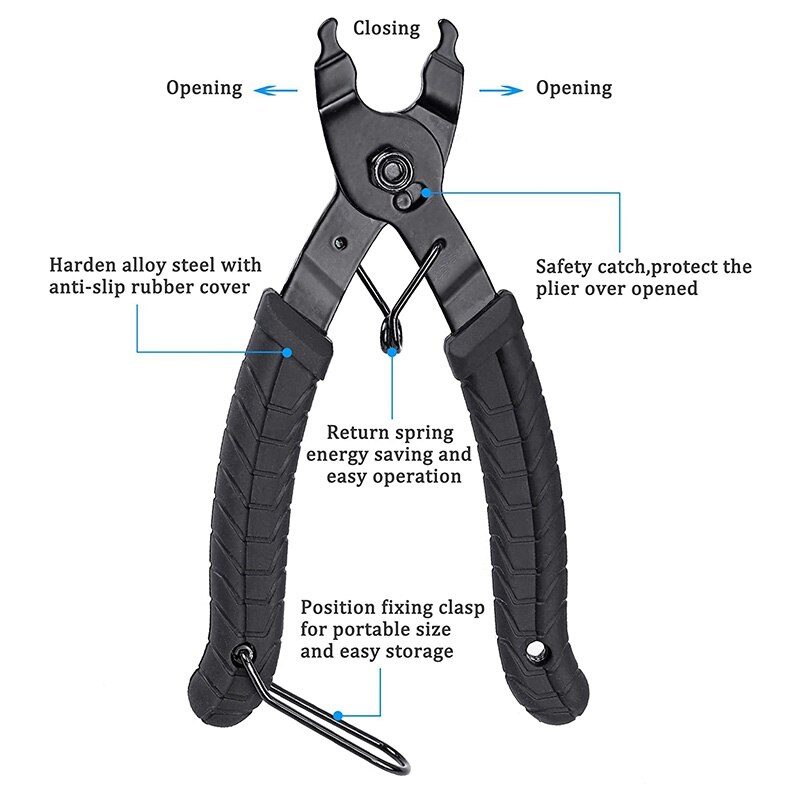 Fahrrad Verknüpfung Zange Kette Zange Verknüpfung Öffner Näihr Entferner Zange/Fahrrad Kette Werkzeug Kompatibel mit Ketten Reparatur Werkzeug