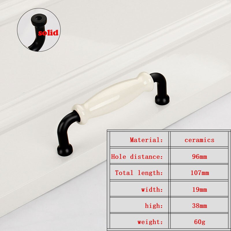 Ceramiczne drzwi uchwyty i pokrętła nordycki meble uchwyt biurko gałka szuflady uchwyt szafki kuchenne i uchwyt kredens sprzęt kuchenny: 96-1