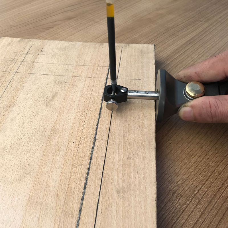 Carpenter Straight Line Arc Curve Scriber Parallel Measuring Tool Woodworking Parallel Wheel Marking Cutting Gauge