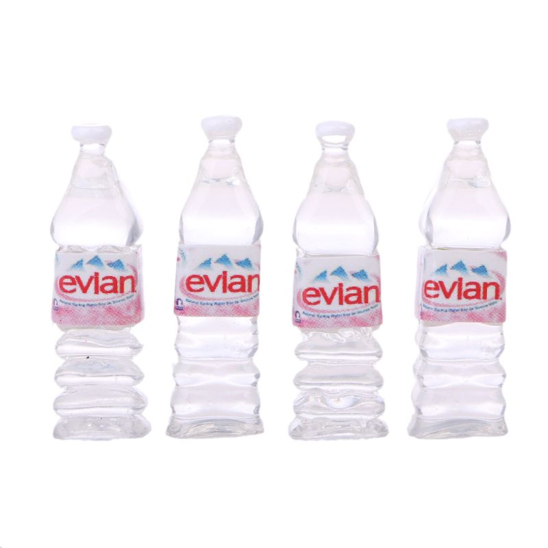 OOTDTY Verkoop 4pcs 1:12 Speelgoed Water Flessen Set Poppenhuis Miniatuur Drinken Accessoire: 1