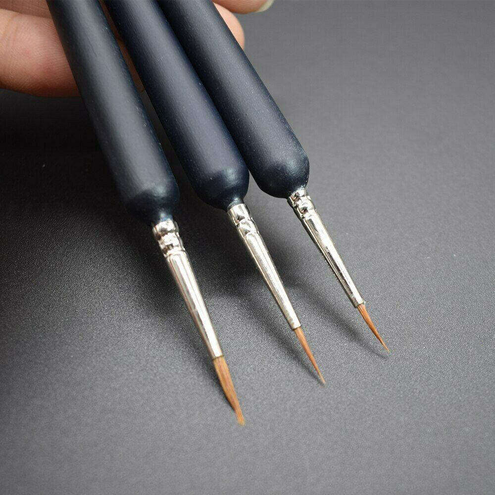 9pc Weasel'S Hair Brush Nail Art Tool Pen Watercolor Gouache Paint Oil Painting For Beginners & Artists Brush