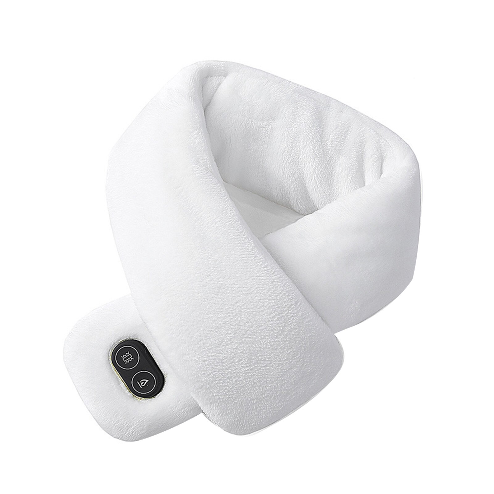 Vrouwen Mannen Outdoor Sport Schouder Massage Paar Temperatuurregeling Wasbare Winter Warm Pijnbestrijding Zachte Usb Verwarmde Sjaal: WHITE