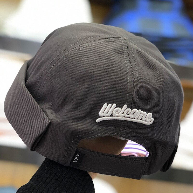 Gorra bordada Unisex de Hip Hop, gorra de marinero, gorra enrollada, gorro sin mangas Retro, gorro a la para actividades al aire libre, gorras: SH