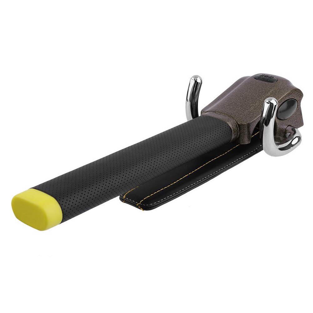 Aluminum Alloy Car Steering Wheel Lock Foldable Steering Lock Useful Anti-Theft Car Locks (Black): Default Title