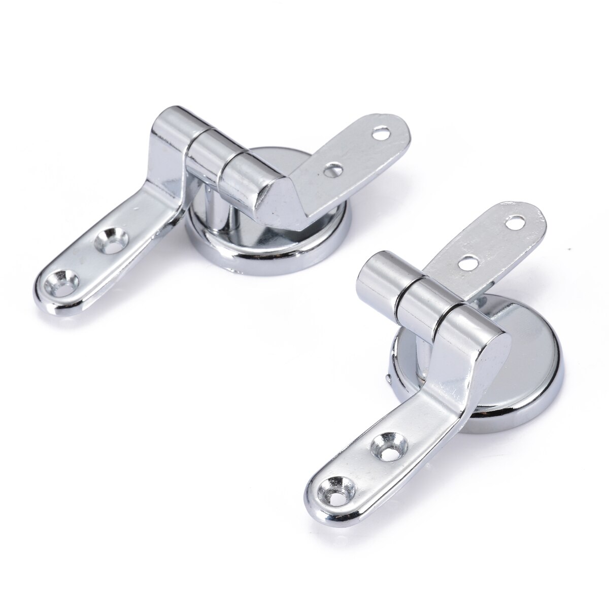 Universele Verstelbare paar Vervanging Chrome Badkamer Toiletbril Scharnier Set Paar Met Fittings Mayitr