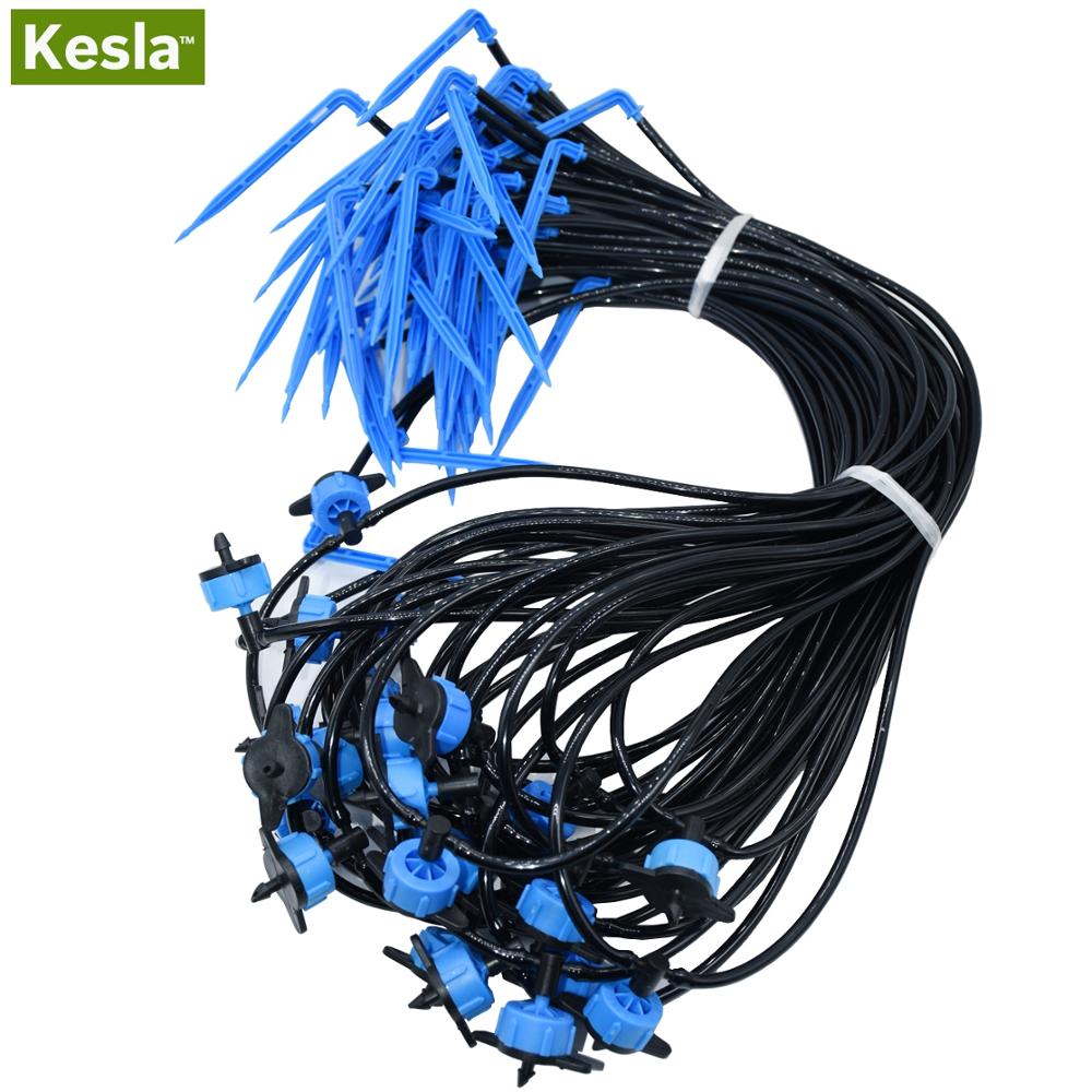 50pcs 2-ways 8L Drip Irrigation Emitters Kits Micro Irrigation System Drip Arrow Dripper Watering Kits w/ Compensation Emitters