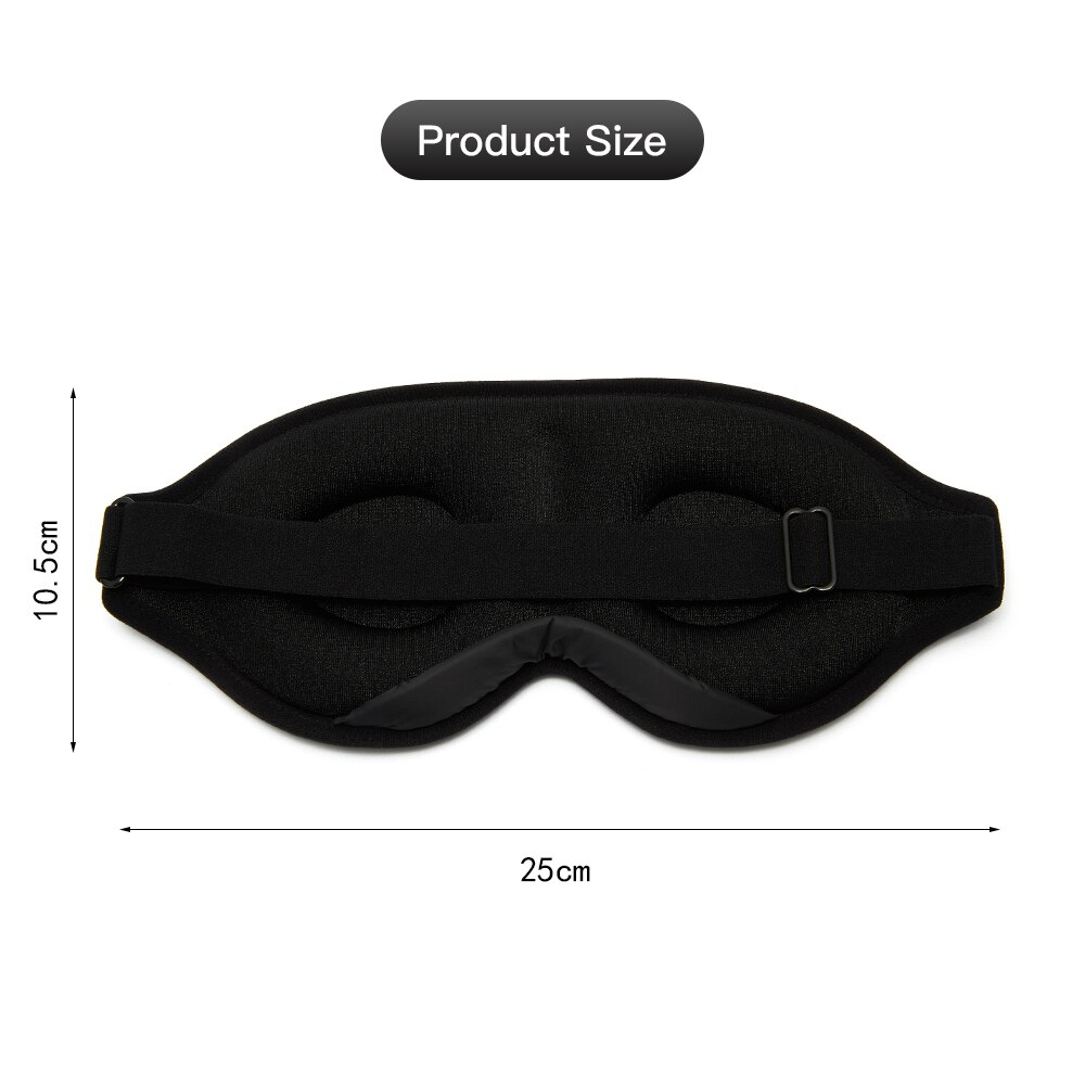 Mascarilla de seda de espuma viscoelástica 3D para dormir, suave, Unisex, parches para los ojos, cómoda, tridimensional, máscara para dormir, sombra de ojos transpirable