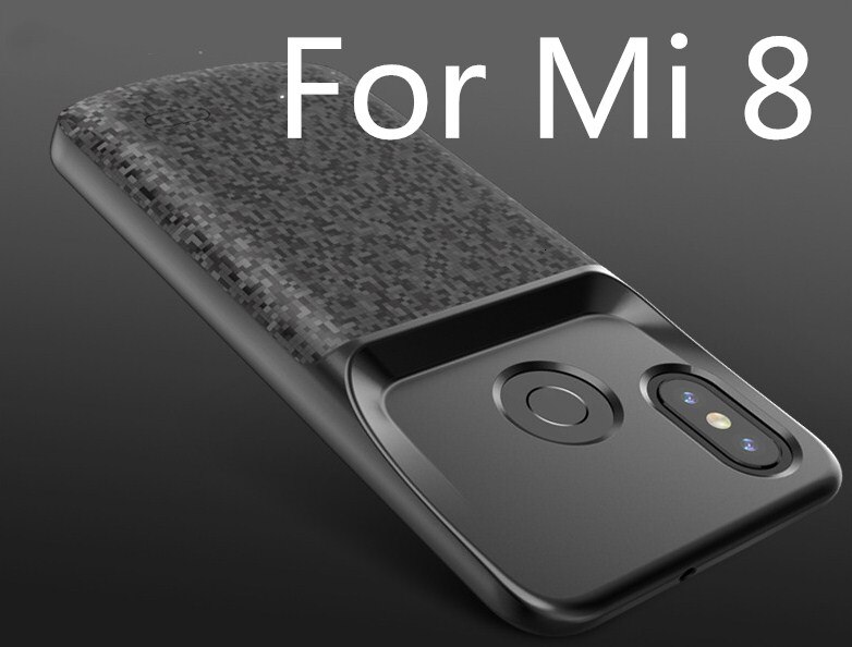 For Xiaomi Mix 2 Battery Charger Case for Xiaomi Mi 8 9 SE Mix 2 2s 6 6XBackup Power Bank 5500mah External Charger Cover Case: Black For Mi 8