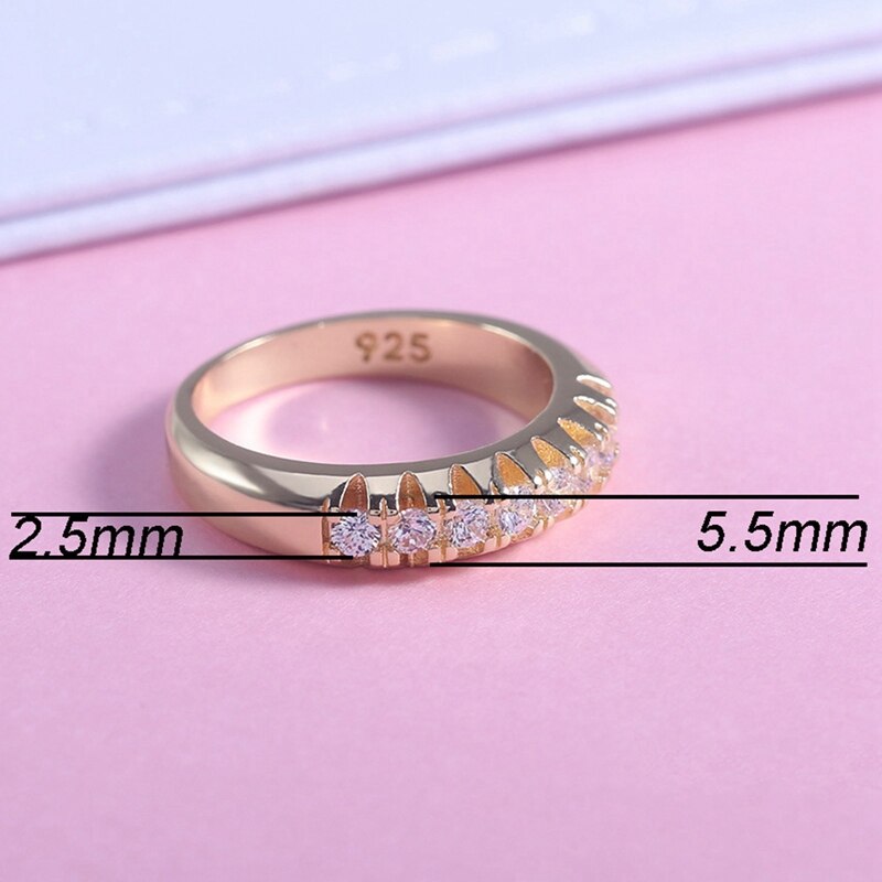 Einfache Einreihige Zirkon Ringe für Frauen Männer Heißer Trendy Weiblichen Ring Schmuck Hochzeit Engagement Party Geburtstag