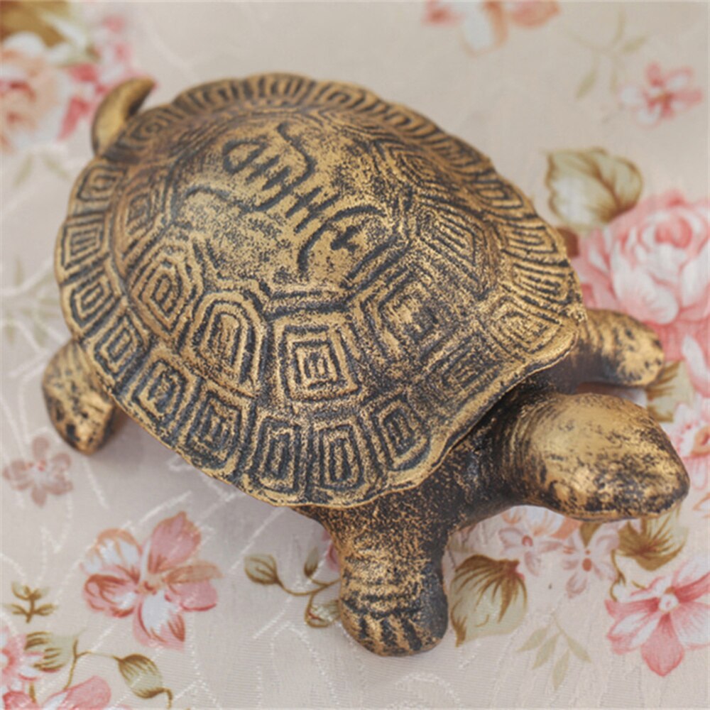 1PC Turtle Ashtray Crafts Cast-iron Metal Turtle Ashtray Decor Retro Turtle Ashtray Ornament Personality Turtle Ashtray