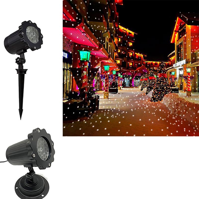 Snowfall Projector Light Waterproof IP65 Outdoor Christmas Snowflake Spotlight With Remote Control For Birthday Halloween