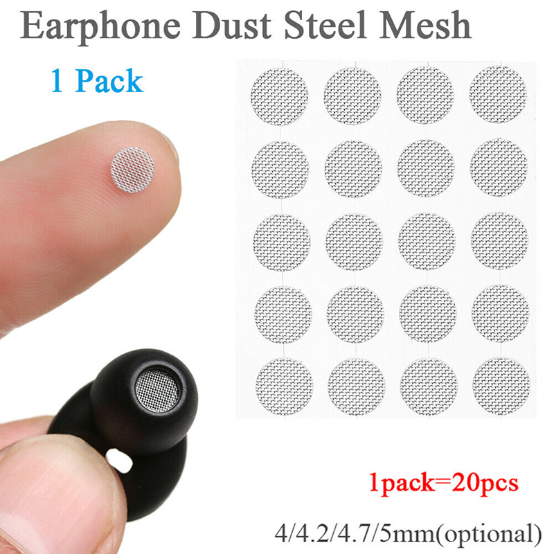 20 Stks/set 4Mm 4.2Mm 4.7Mm 5Mm In-Ear Hoofdtelefoon Onderdelen Zelf Hechten Stofdicht Netto stof Netwerk Shell Staal Mesh