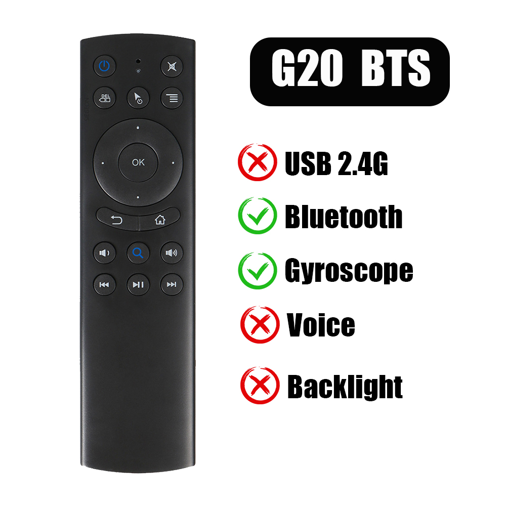 G20S Pro Voice Remote Control 2.4G Wireless Bluetooth Air Mouse G20 BT Microphone Gyroscope IR Learning for Android Tv Box: WHITE