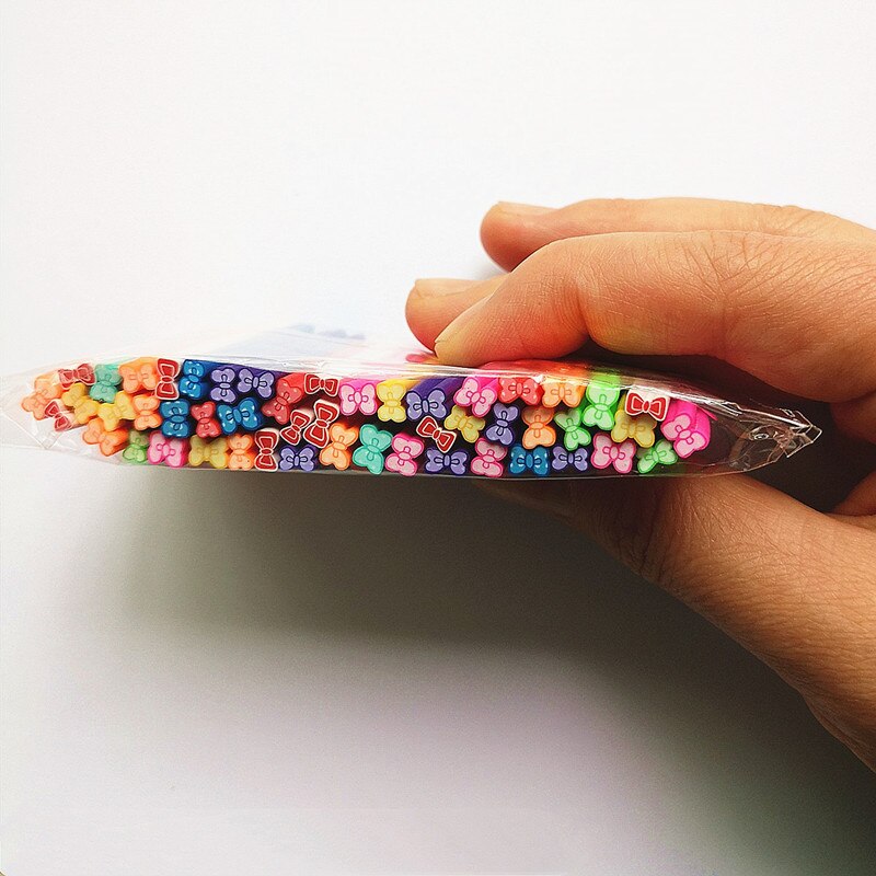 20 st mix frukt blomma tårta djur skiva polymer lera flatback cabochon miniatyr mat konst leverans dekoration charm hantverk: Bowknot 20 stycken