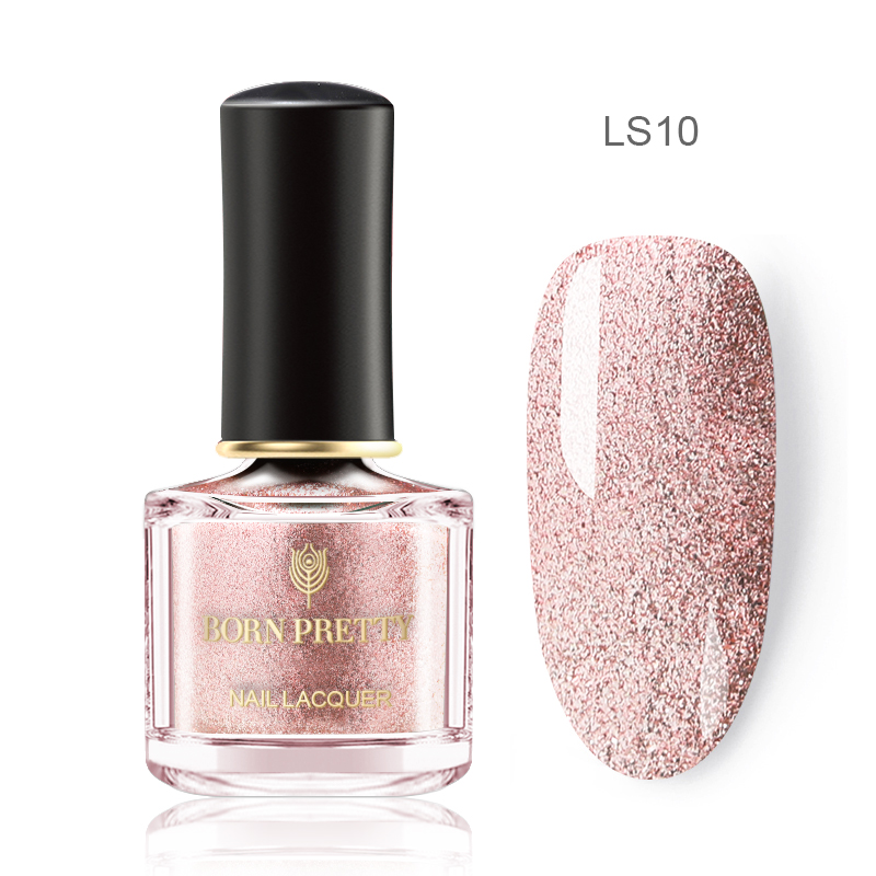 Born pretty neglelak forår sommer tema rosa guld sort hvid krom glitrende nail art lak 6ml til gør-det-selv manicuring
