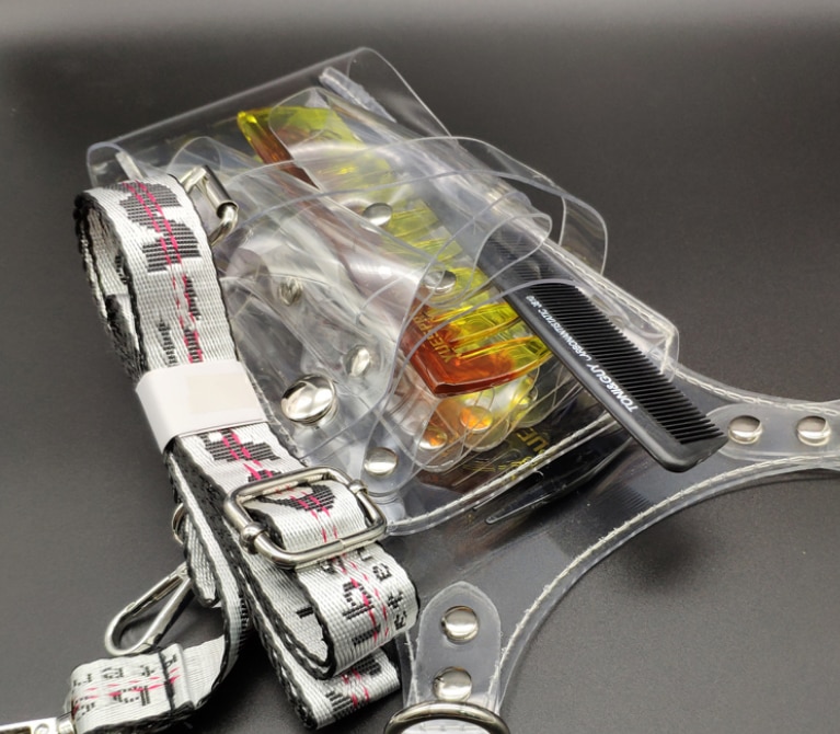 Transparent Hairdresser Belt Bag 6 Positions Jelly Barber Bag Unisex Hairdresser Lightweight Hairdressing Tool Bag Fryzjer DF025