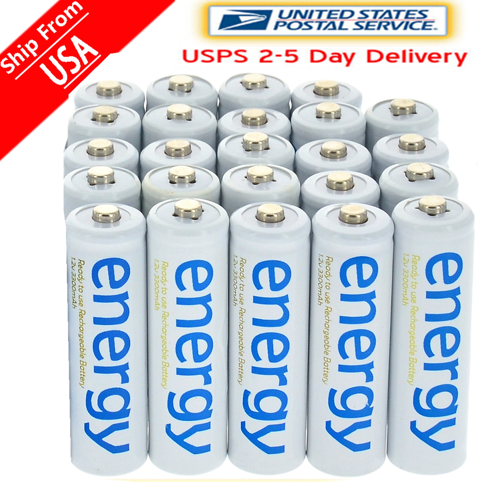 Neue AA 3300mAh AAA 2000mAh 1,2 V Ni-Mh Energie Akku Weiß Zelle für RC MP3 Freies