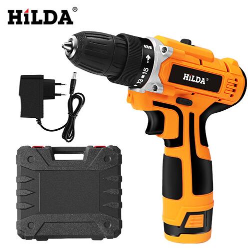 Destornillador eléctrico de 12V, Mini taladro eléctrico inalámbrico, batería de iones de litio, taladro eléctrico, herramientas eléctricas de dos velocidades: 12V Plastic box