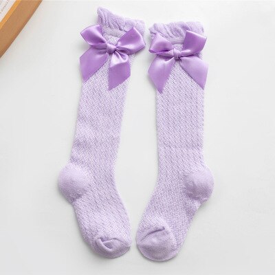 Calzini E Calzettoni Dell&#39;arco Della Maglia Del Bambino dei bambini Calzini E Calzettoni Estate Sottile Anti-zanzara Calzini E Calzettoni Del Bambino gir principessa bowknot Verticale A Strisce Calzino: 8