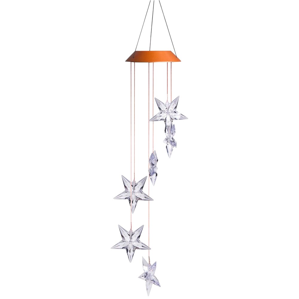 Außen Mobilen Wind Chime Licht Led Hängen Solar Powered Garten Spirale Lampe Tragbare Wasserdichte Farbwechsel Dekorative
