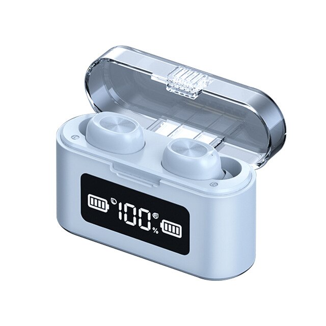 F9-279 TWS Bluetooth casque sans fil écouteurs Ipx7 étanche sport casque stéréo musique écouteurs fonctionne sur tous les Smartphones: F9-279 White
