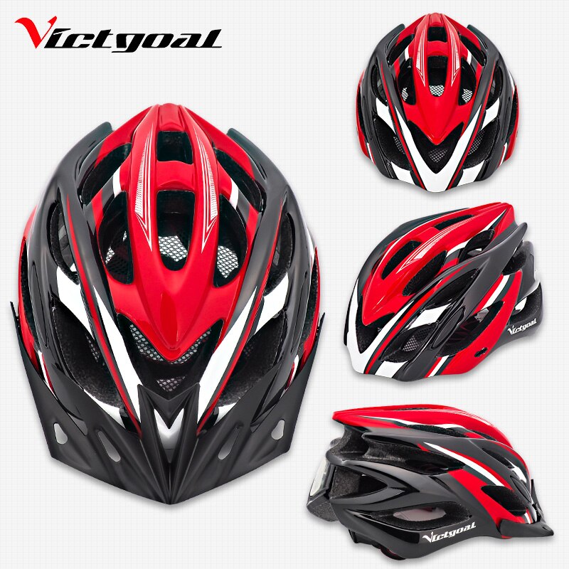 VICTGOAL Fahrrad Helm Licht Radfahren Helm Sonnenblende LED-hintergrundbeleuchtung Sicherheit MTB Berg Straße Fahrrad Helme Angeformten