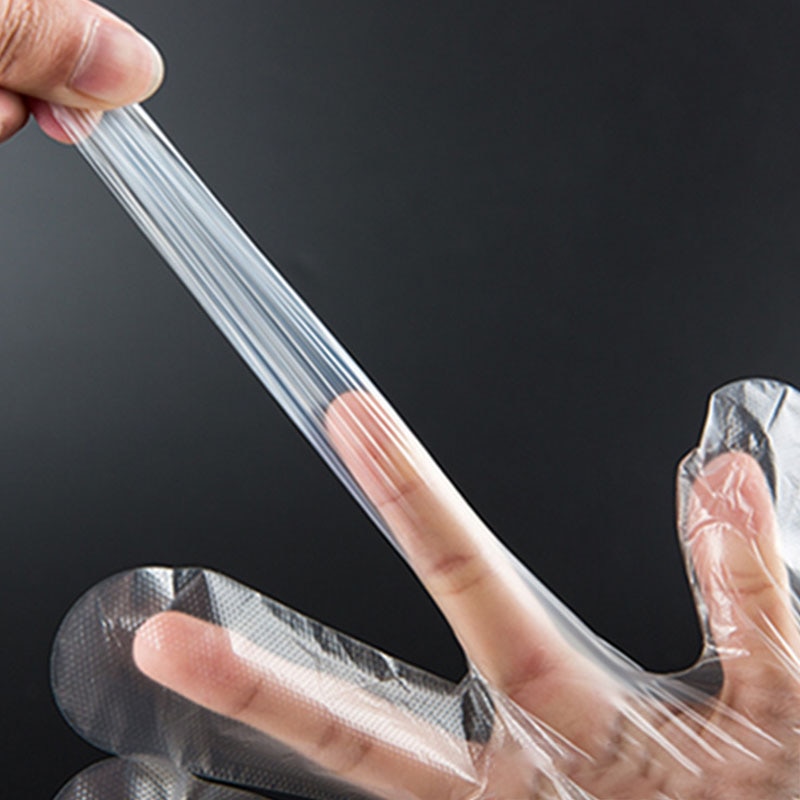 100pcs Transparent Food Grade PE Multipurpose Thin/Ordinary/Thick Waterproof Disposable Kitchen Accessories