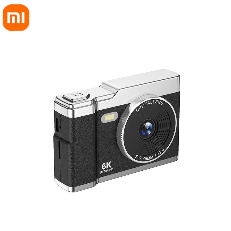 Xiaomi 6k hd câmera digital 2.4in display ips 8x zoom 64mp câmera de vídeo com luz de preenchimento 4k câmera selfie para crianças estudantes adolescentes: Branco
